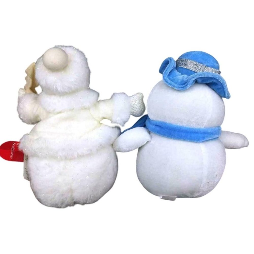 Snowman Plush Lot Of 2 Russ Berrie Christmas Judy Lynn Koochie Halsall New UK - Picture 6 of 11